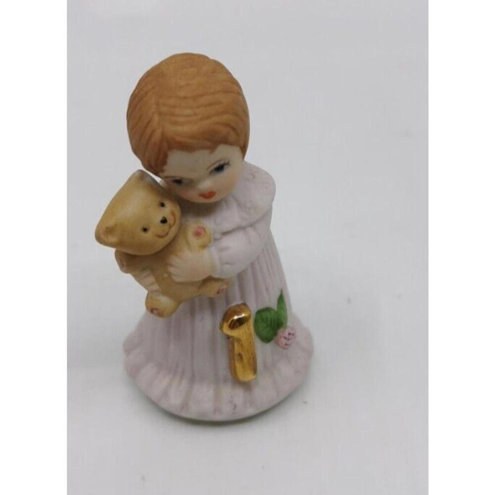 Enesco Birthday "Growing Up Girls" 1 YR BRUNETTE Doll Figurine